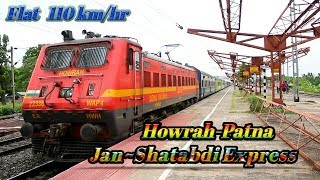 preview picture of video 'Flat 110!! 12023 up Howrah-Patna Jan Shatabdi Express Thrashes Masagram With HWH WAP 4 #22336'