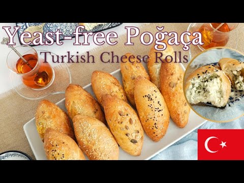 Yeast-free Poğaça - Quicker Turkish Cheese Stuffed Rolls #ramadan