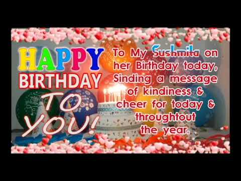 Happy Birthday Sushmita | Sushmita Birthday Song