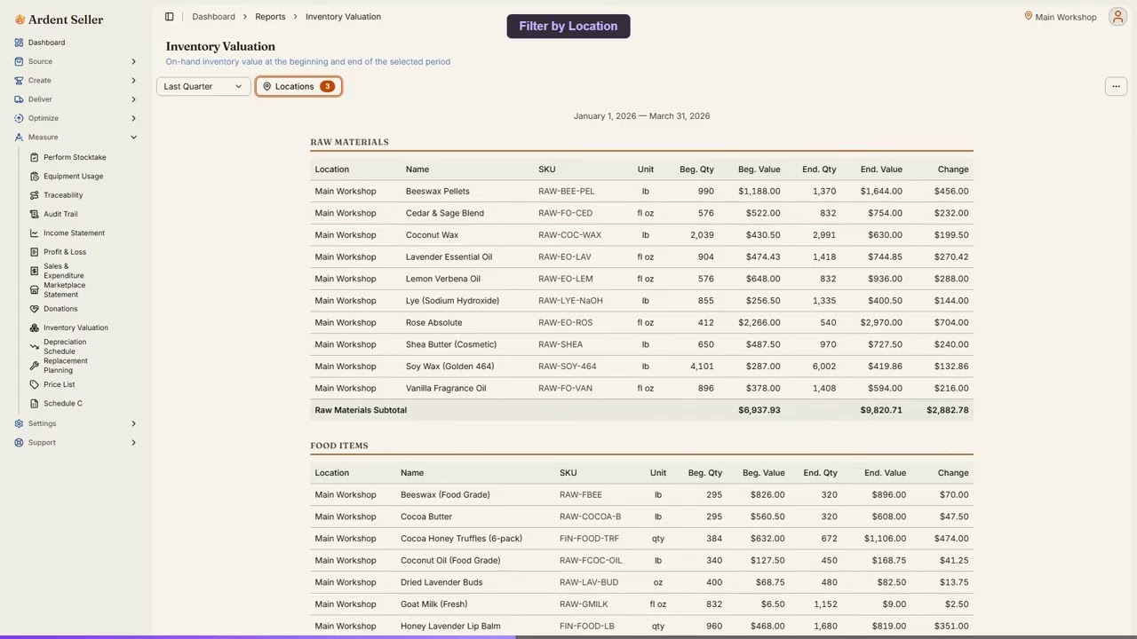 How to Run an Inventory Valuation Report — video tutorial thumbnail