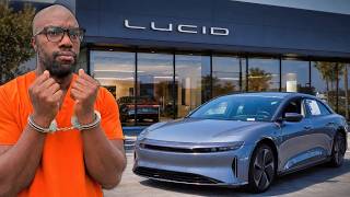 Salvage Lucid Air in a workshop