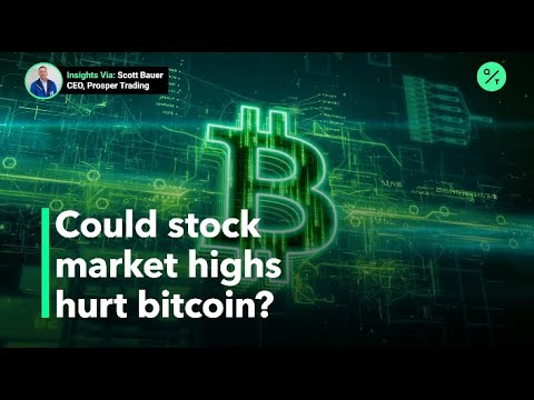 Record highs in stock indices could be hurting safe haven assets like bitcoin