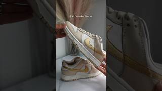 Fall Sneaker Inspo #NikeDunks #NikeGoldCheckDunks #FallStyle #FallStyleInspo