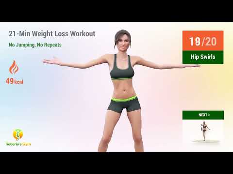 21 MIN FLUID WORKOUT FOR WEIGHT LOSS - NO JUMPING, NO REPEATS