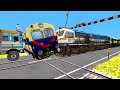 FULL SPEED TRAIN HITS THE MEMU TRAIN | Diamond Railroad Crossing | Train Simulator 2022