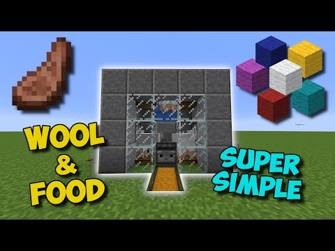 (1.16+) THE BEST SHEEP FARM In Minecraft! - (Automatic Sheep Cooker + Wool Farm)