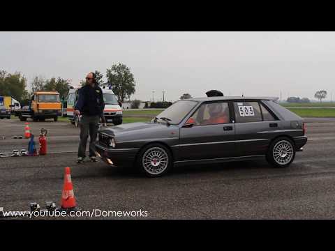 400HP Lancia Delta HF Integrale - Drag Race 1/4 Mile - Baldi Engineering  SOUND & BURNOUT