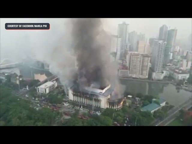 Fire razes decades-old Manila Central Post Office