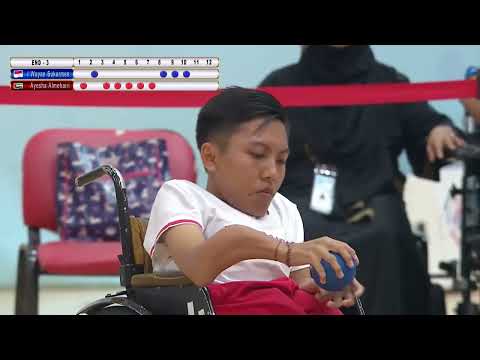 BISFed Dubai Boccia Regional Open 16.12.2019. Ayesha Almehairi (UAE) vs. I Wayan Sukarmen (INA)(BC4)