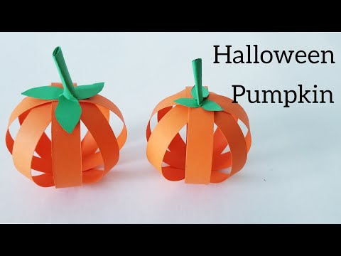 How to make Halloween Pumpkin | DIY Halloween Crafts | Halloween Paper craft Ideas | kids Halloween