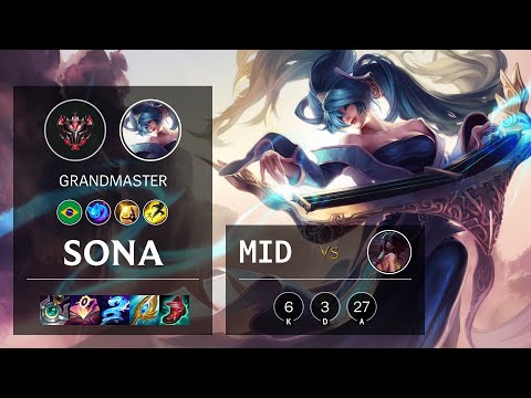 Sona Mid vs Akali - BR Grandmaster Patch 11.12
