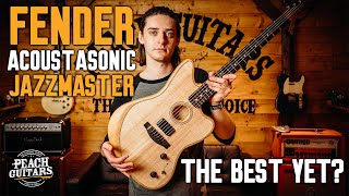 Video thumbnail for Fender's New Acoustasonic Jazzmaster! Is this the best one yet? by Peach Guitars
