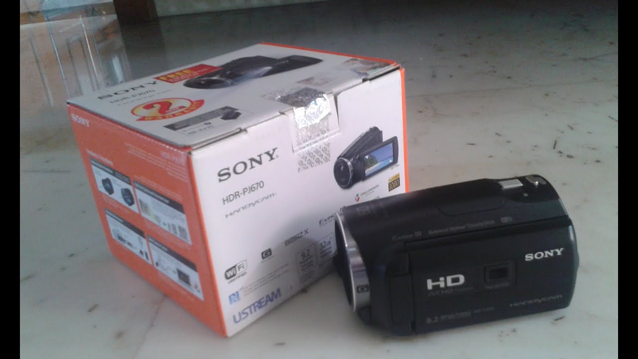 Sony Handycam HDR-PJ670 Camcorder Unboxing and Quicklook