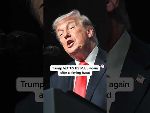 Trump VOTES BY MAIL again after claiming fraud