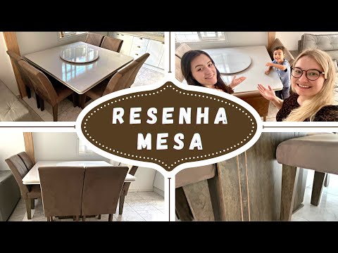RESENHA: Mesa de jantar 6 cadeiras Amsterdã Doduê Cacau - Cor castanho / off white! ♥️