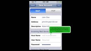 iPhone: How to Setup an IMAP Email Account