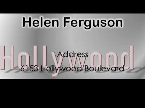 Helen Ferguson   How to pronounce Helen Ferguson Hollywood Actor from 6153 Hollywood Boulevard?