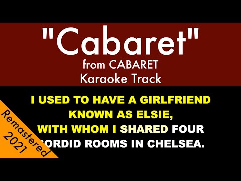 "Cabaret" from Cabaret - Karaoke Track with Lyrics on Screen
