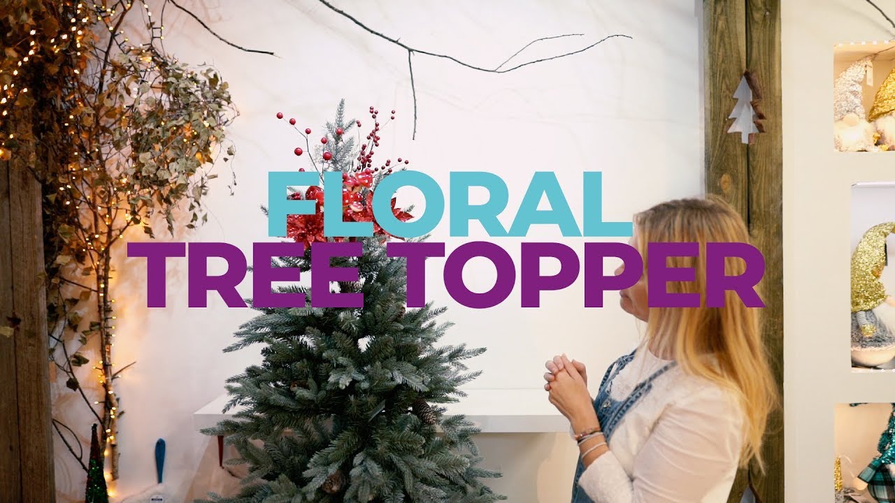 Christmas Tree Topper DIY with Picks and Floristry