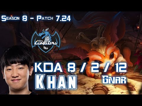 LZ Khan GNAR vs GANGPLANK Top - Patch 7.24 KR Ranked