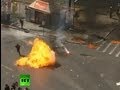 Greece Molotov Rampage: Protesters lob petrol ...