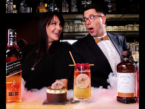 Johnnie Walker tart and cocktail