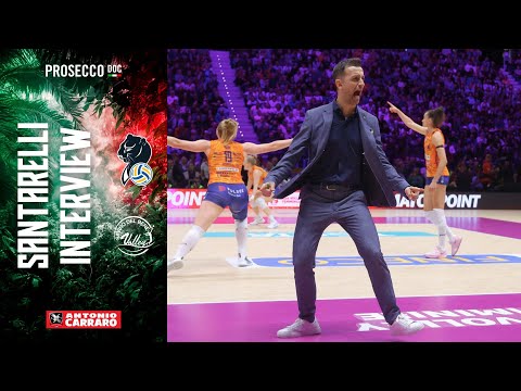 Daniele Santarelli after the 3-0 victory over Savino Del Bene in Scandicci