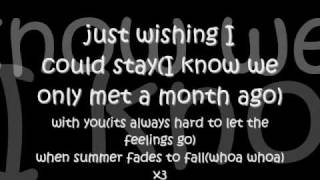 Faber Drive - Summer Fades To Fall - Lyrics