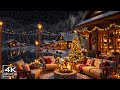 Christmas Jazz Background Music Gentle Snowfall Warm Jazz Music At Christmas Porch Ambience