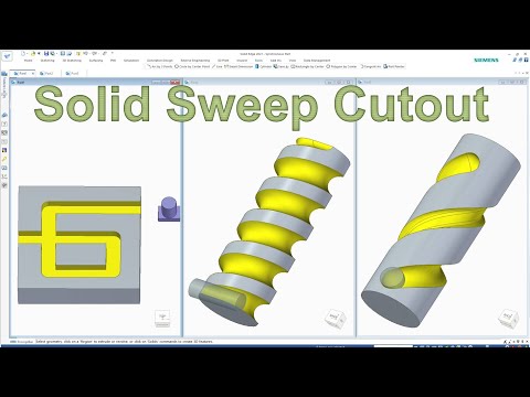 Solid Edge Tutorials #34 | How to use Solid Sweep Cutout command