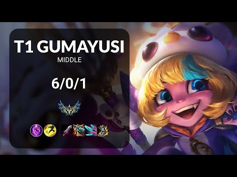 T1 Gumayusi Tristana vs Ryze MIDDLE - KR CHALLENGER Patch 14.5