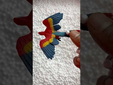 Wild animal scarlet macaw bird toys
