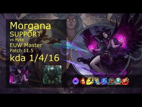 Morgana Support & Caitlyn vs Pyke & Sivir - EUW Master 1/4/16 Patch 11.5 Gameplay