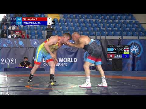 Round 2 FS - 78 kg: T. SULIMANOV (KAZ) v. M. ROZOMASHVILI (GEO)