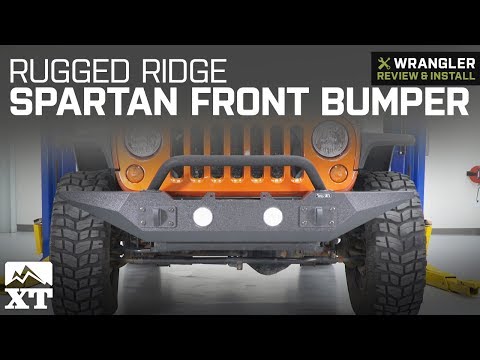 Jeep Wrangler JK Rugged Ridge Spartan Front Bumper w/ Standard Ends (2007-2018) Review & Install
