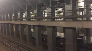 NYC Subway 7 Flushing Line on Ground Rails at Hunters Point Avenue