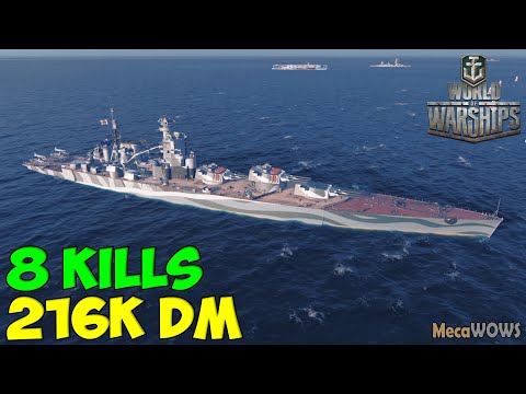 World of WarShips | Lenin | 8 KILLS | 216K Damage - Replay Gameplay 1080p 60 fps