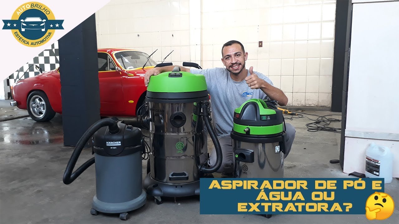Lavagem de estofados, aspirador de Pó e Água ou Extratora?