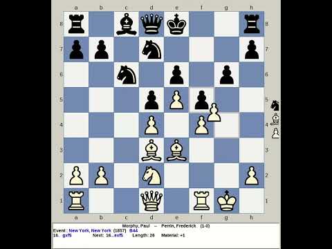 Morphy, Paul vs Perrin, Frederick | New York Chess 1857, USA