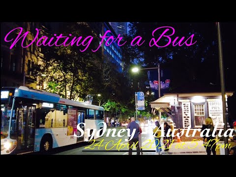 Waiting for a Bus at 5.47pm on 24 April 2021, Sydney-Australia