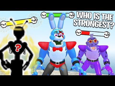 Who is the Strongest in FNAF Security Breach?! (Garry's Mod)
