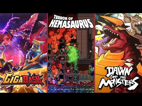 GigaBash, Hemasaurus, & Dawn of the Monsters - MIB Video Game Reviews Ep 43