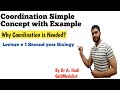 Coordination simple concept  Lecture# 1 Bio 2  Example of Coordination in simple words in URDU HINDI