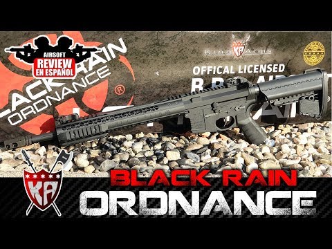 M4 King Arms BLACK RAIN Ordnance | Airsoft Review en Español ( Test Shot )