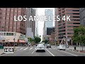 Driving Downtown - Los Angeles 4K HDR - 6AM Sunday Morning - USA