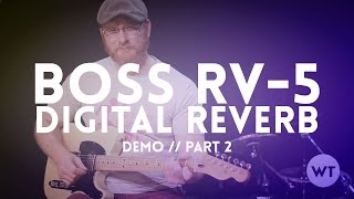 Boss RV-5 Digital Reverb Pedal Demo - Part 2 (Modulate Setting)