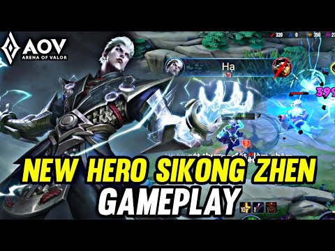 AOV : NEW HERO SIKONG ZHEN GAMEPLAY - ARENA OF VALOR LIÊNQUÂNMOBILE ROV