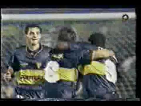 Gol de Tchami a Lanus (Boca 1-Lanus 1 28-04-1995)