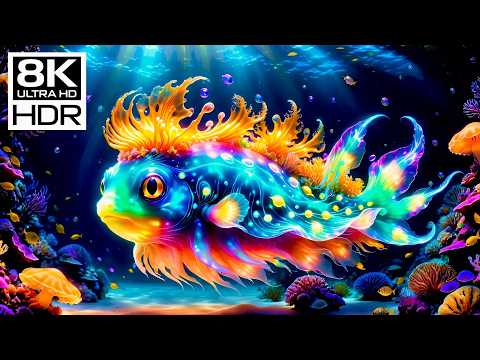 🐚 8K HDR ULTRA HD | Luminescent Ocean #15 — Soft Blue Glow & the Endless Flow of Light