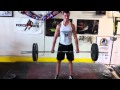 96born 15y Hockey Player 225lbs HANG CLEAN BTNL TRAINING